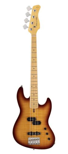 U5 A4/TS Sire Basses U Series Marcus Miller alder with flamed maple top 4- string short scale passive bass guitar tobacco sunburst