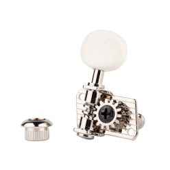  UK-12-05MAN Gotoh  machine heads for ukulele, ultra light, 1:14 ratio, white button, nickel