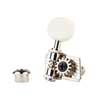 UK-12-05MAN Gotoh  machine heads for ukulele, ultra light, 1:14 ratio, white button, nickel