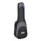 UKB-25-BG Boston Super Packer gig bag for ukulele, 25 mm. padding, black and grey, multiple pockets, baritone shape