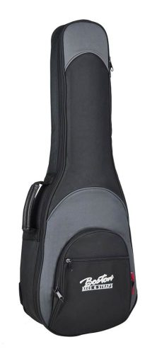 UKC-25-BG Boston Super Packer gig bag for ukulele, 25 mm. padding, black and grey, multiple pockets, concert shape