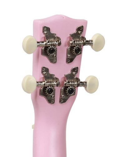 Korala UKS-15-PK Sopran-Ukulele mit Gitarrenmechaniken, Rosa
