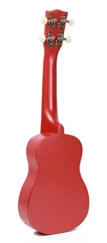 Korala UKS-15-RD Sopran-Ukulele mit Gitarrenmechaniken, Rot