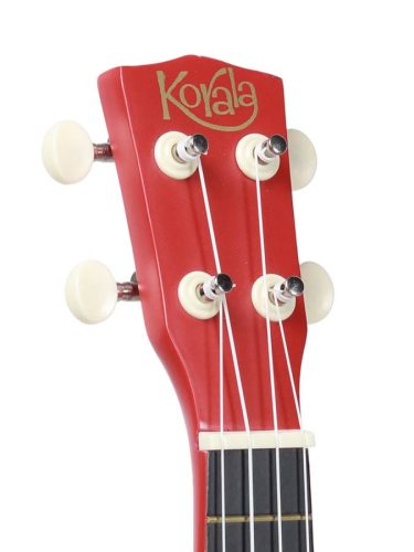 Korala UKS-15-RD Sopran-Ukulele mit Gitarrenmechaniken, Rot