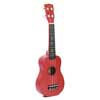 Korala UKS-15-RD Sopran-Ukulele mit Gitarrenmechaniken, Rot