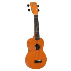   UKS-30-OR Korala  soprano ukulele, wood, with guitar machine heads and bag, orange