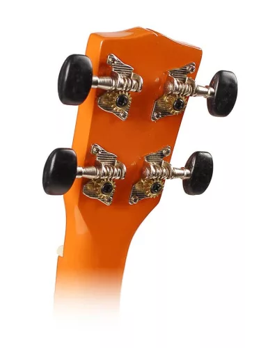 UKS-30-OR Korala  soprano ukulele, wood, with guitar machine heads and bag, orange