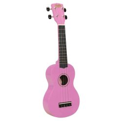   UKS-30-PK Korala  soprano ukulele, wood, with guitar machine heads and bag, pink