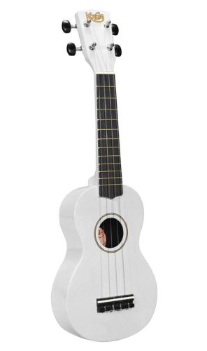 UKS-30-WH Korala  soprano ukulele, wood, with guitar machine heads and bag, white