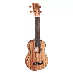   UKS-510 Korala Performer Series soprano ukulele, all zebrano, open guitar machine heads