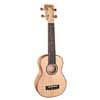 UKS-850 Korala Performer Series soprano ukulele, solid spruce top, spalted maple back and sides, open guitar machine heads