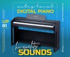 UP81BK Medeli Educational Series digital home piano, 88 keys graded hammer action (K6s), 2 x 20 watt - black satin