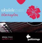 UXB-810 Galli Black Nylon string set for ukulele bass, black nylon tape wound, synthetic nylon core