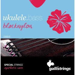   UXB-810 Galli Black Nylon string set for ukulele bass, black nylon tape wound, synthetic nylon core