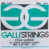 V-021 Galli Folk Guitar E-1 string acoustic, 011, plain steel, ball-end