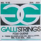 V-023 Galli Folk Guitar G-3 string acoustic, 023, silverplated wound on silk and steel, ball-end