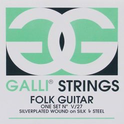   V-27 Galli Folk Guitar string set acoustic, silverplated wound on silk steel 011-014-023-028-038-046