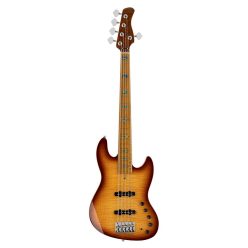   V10+ S5/TS Sire Basses V10 Series Marcus Miller swamp ash with flamed maple top, 5-string bass guitar, tobacco sunburst, incl gigbag