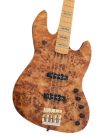 V10 4/NTS Sire Basses V10 Series Marcus Miller swamp ash + poplar burl 4-string active bass guitar, natural satin, incl. gigbag