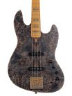 V10 4/TBKS Sire Basses V10 Series Marcus Miller swamp ash + poplar burl 4-string active bass guitar, transparent black satin, incl. gigbag