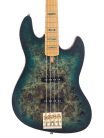 V10 4/TGRS Sire Basses V10 Series Marcus Miller swamp ash + poplar burl 4-string active bass guitar, transparent green satin, incl. gigbag