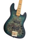 V10 4/TGRS Sire Basses V10 Series Marcus Miller swamp ash + poplar burl 4-string active bass guitar, transparent green satin, incl. gigbag