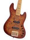 V10 5/NTS Sire Basses V10 Series Marcus Miller swamp ash + poplar burl 5-string active bass guitar, natural satin, incl. gigbag