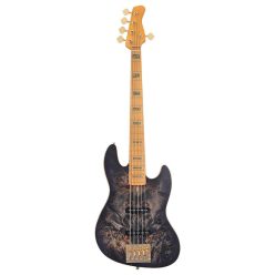   V10 5/TBKS Sire Basses V10 Series Marcus Miller swamp ash + poplar burl 5-string active bass guitar, transparent black satin, incl. gigbag