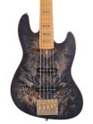 V10 5/TBKS Sire Basses V10 Series Marcus Miller swamp ash + poplar burl 5-string active bass guitar, transparent black satin, incl. gigbag