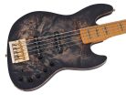 V10 5/TBKS Sire Basses V10 Series Marcus Miller swamp ash + poplar burl 5-string active bass guitar, transparent black satin, incl. gigbag