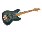 V10 5/TGRS Sire Basses V10 Series Marcus Miller swamp ash + poplar burl 5-string active bass guitar, transparent green satin, incl. gigbag