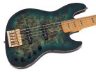 V10 5/TGRS Sire Basses V10 Series Marcus Miller swamp ash + poplar burl 5-string active bass guitar, transparent green satin, incl. gigbag