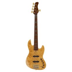   V10 DX5/NT Sire Basses V10 Series Marcus Miller swamp ash + flamed maple 5-string active bass guitar natural, with hardcase