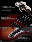 V3+ 4/BKS Sire Basses V3 2nd Gen Series Marcus Miller 4-string active bass guitar satin black