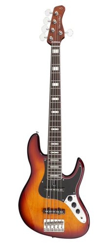 V5.24 A5/TS Sire Basses V5 Series Marcus Miller alder 24 fret 5-string passive bass guitar tobacco sunburst