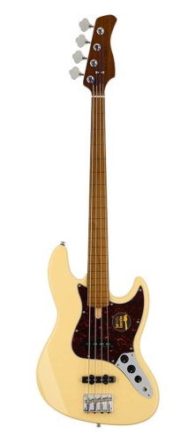 V5 A4F/VWH Sire Basses V5 Series Marcus Miller fretless alder 4-string passive bass guitar vintage white