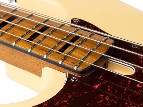 V5 A4L/VWH Sire Basses V5 Series Marcus Miller lefty alder 4-string passive bass guitar vintage white