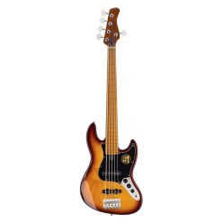   V5 A5F/TS Sire Basses V5 Series Marcus Miller fretless alder 5-string passive bass guitar tobacco sunburst