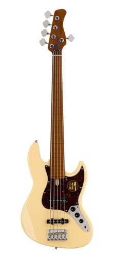 V5 A5F/VWH Sire Basses V5 Series Marcus Miller fretless alder 5-string passive bass guitar vintage white