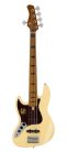 V5 A5L/VWH Sire Basses V5 Series Marcus Miller lefty alder 5-string passive bass guitar vintage white