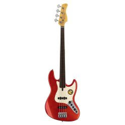   V7+ A4F/BMR Sire Basses V7 2nd Gen Series Marcus Miller fretless alder 4-string active bass guitar bright metallic red