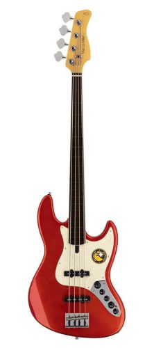 V7+ A4F/BMR Sire Basses V7 2nd Gen Series Marcus Miller fretless alder 4-string active bass guitar bright metallic red