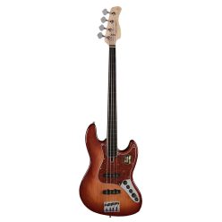   V7+ A4F/TS Sire Basses V7 2nd Gen Series Marcus Miller fretless alder 4-string active bass guitar tobacco sunburst