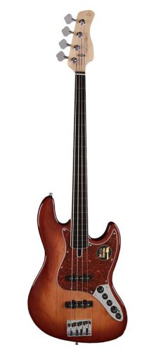 V7+ A4F/TS Sire Basses V7 2nd Gen Series Marcus Miller fretless alder 4-string active bass guitar tobacco sunburst