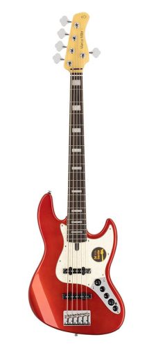 V7+ A5/BMR Sire Basses V7 2nd Gen Series Marcus Miller alder 5-string active bass guitar bright metallic red