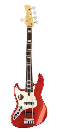 V7+ A5L/BMR Sire Basses V7 2nd Gen Series Marcus Miller lefty alder 5-string active bass guitar bright metallic red