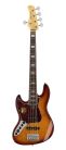 V7+ A5L/TS Sire Basses V7 2nd Gen Series Marcus Miller lefty alder 5-string active bass guitar tobacco sunburst