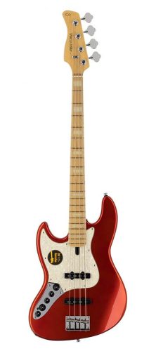 V7+ S4L/BMR Sire Basses V7 2nd Gen Series Marcus Miller lefty swamp ash 4-string active bass guitar bright metallic red