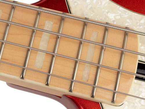 V7+ S4L/BMR Sire Basses V7 2nd Gen Series Marcus Miller lefty swamp ash 4-string active bass guitar bright metallic red