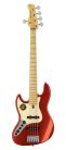 V7+ S5L/BMR Sire Basses V7 2nd Gen Series Marcus Miller lefty swamp ash 5-string active bass guitar bright metallic red